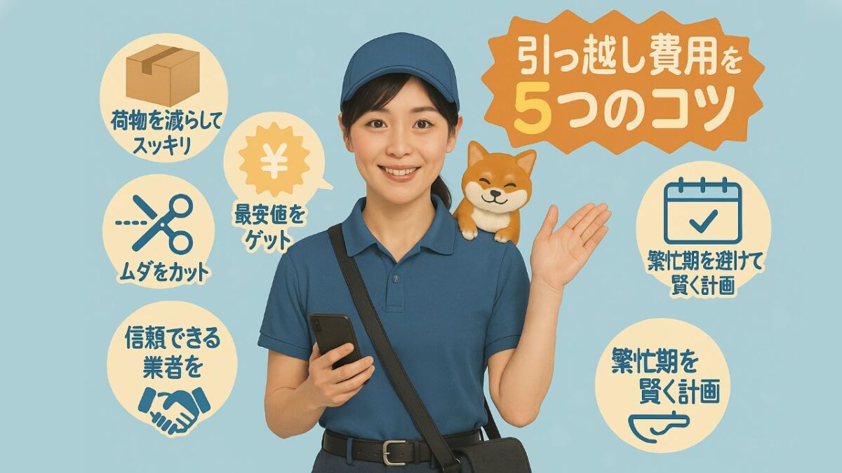 🎯引っ越し費用を抑える5つのコツ